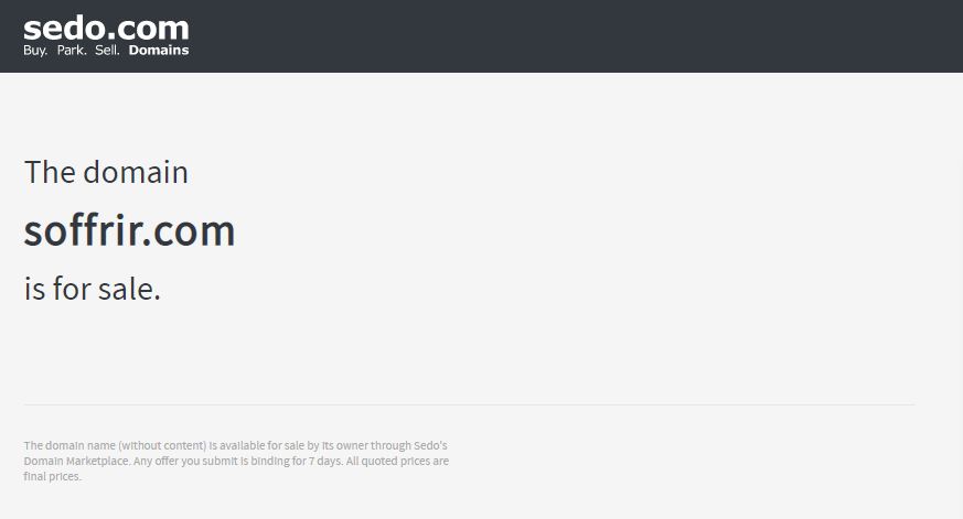 site for sale (without content) at sedo.com
